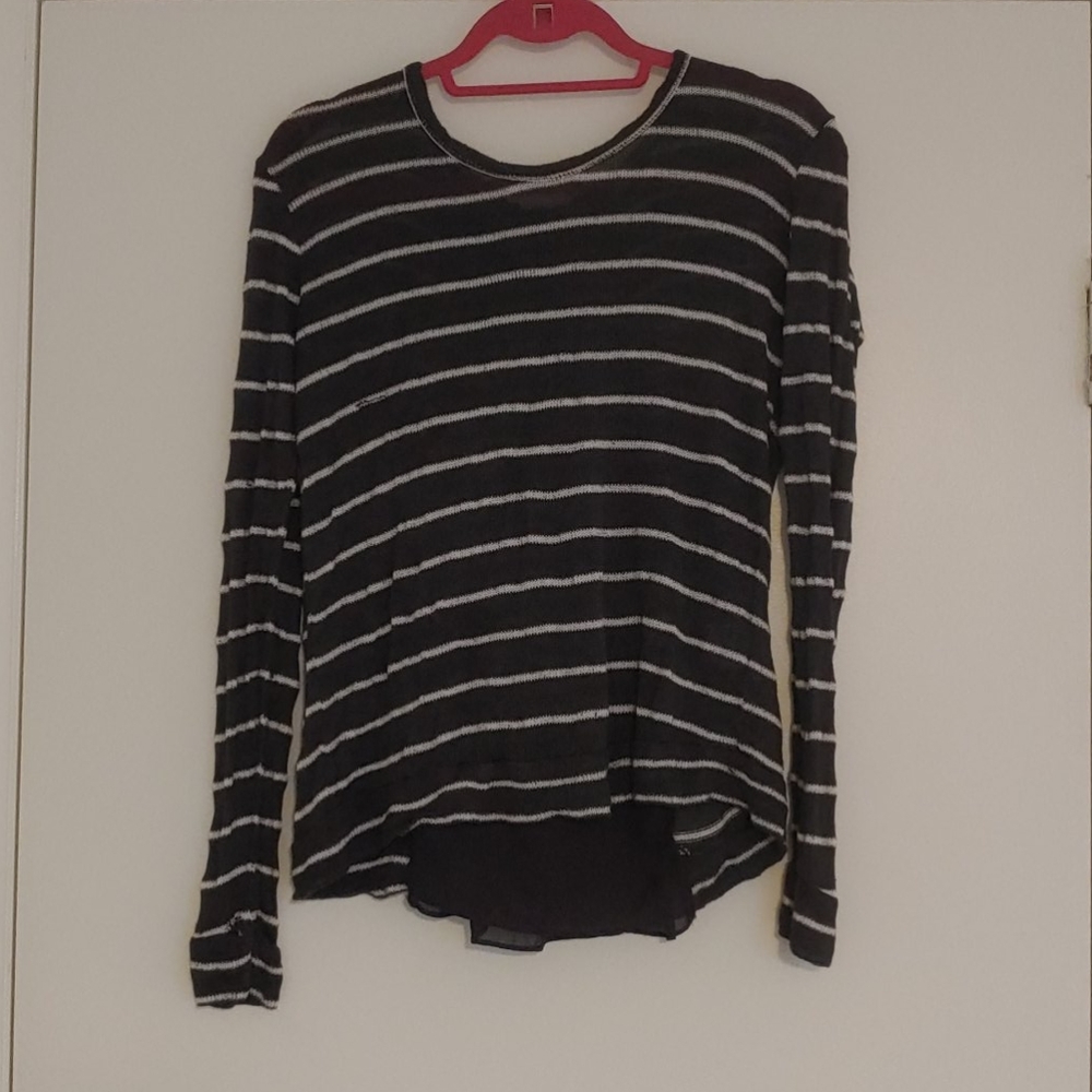 Grey striped sweater